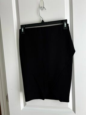 Bershka Black Asymmetric Pencil Skirt